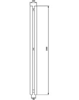 Полотенцесушитель водяной Secado Бергамо 2К 1300/70 130x10 см, матовый черный, I-образный