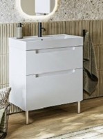 Тумба с раковиной Aqwella Vancouver 70 напольная, белая