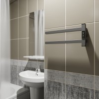 Полотенцесушитель электрический Маргроид Cook 1840-1081-7024R 19.5х40.5 R, графитовый серый