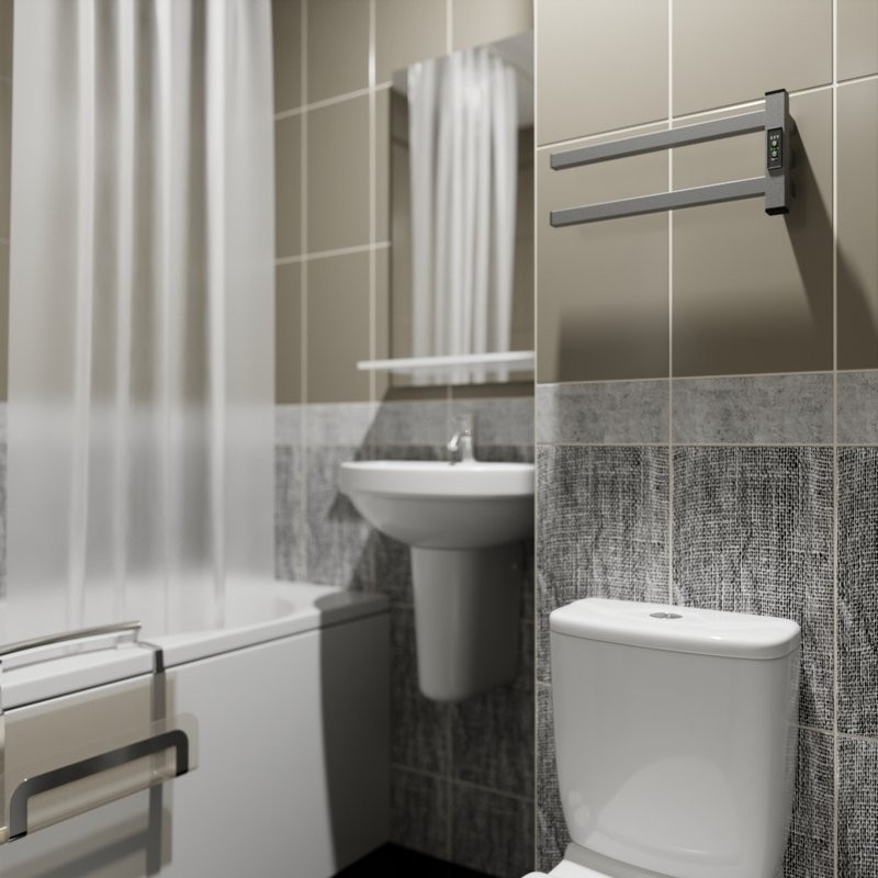 Полотенцесушитель электрический Маргроид Cook 1840-1081-7024R 19.5х40.5 R, графитовый серый