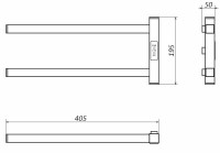 Полотенцесушитель электрический Маргроид Cook 1840-1081-7024R 19.5х40.5 R, графитовый серый