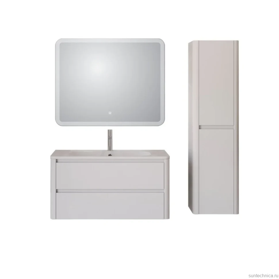 Мебель для ванной комнаты Cezares Relax 100 bianco lucido, раковина Cezares CZR-1000/480-LV-MR-NV