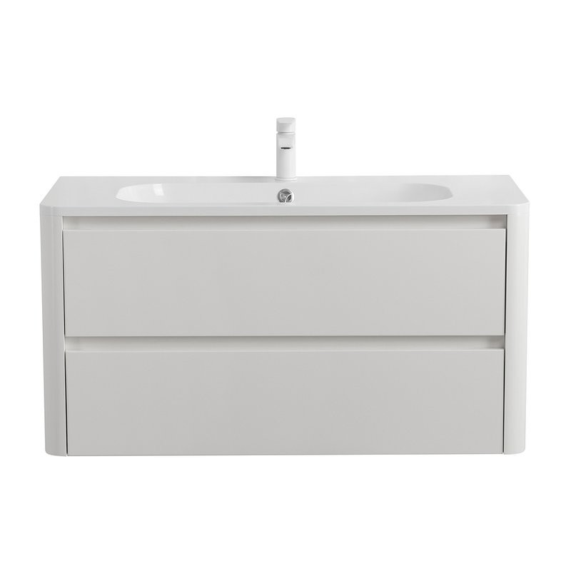 Мебель для ванной комнаты Cezares Relax 100 bianco lucido, раковина Cezares CZR-1000/480-LV-MR-NV