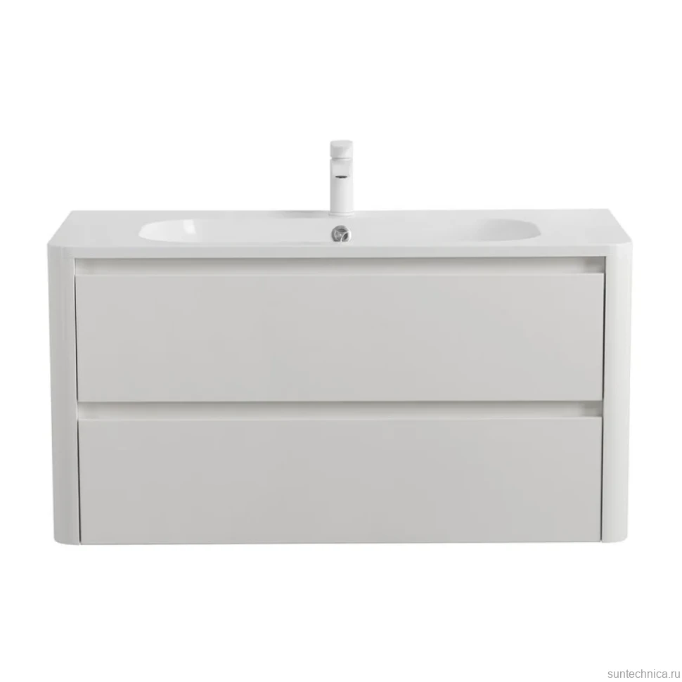 Мебель для ванной комнаты Cezares Relax 100 bianco lucido, раковина Cezares CZR-1000/480-LV-MR-NV