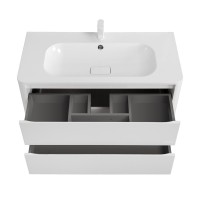 Мебель для ванной комнаты Cezares Relax 100 bianco lucido, раковина Cezares CZR-1000/480-LV-MR-NV