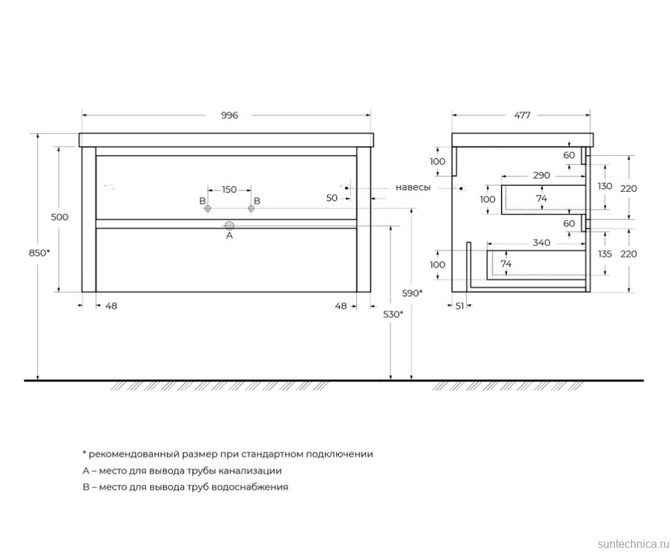 Мебель для ванной комнаты Cezares Relax 100 bianco lucido, раковина Cezares CZR-1000/480-LV-MR-NV