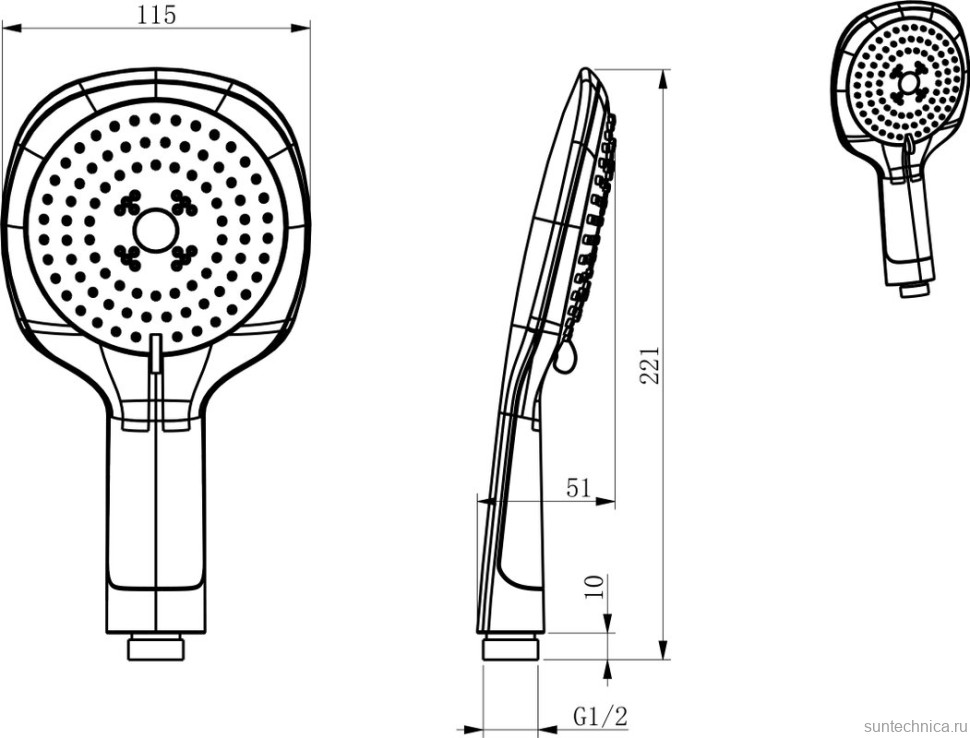 Смеситель для ванны с душем D&K Berlin Technische DA1433515