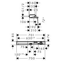 Термостатический смеситель Hansgrohe ShowerTablet Select 13183000 для ванны с душем, хром Термостатический смеситель Hansgrohe ShowerTablet Select 13183000 для ванны с душем, хром