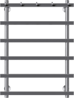 Полотенцесушитель электрический Secado Понтида 1 K, L 80x60 см, подключение слева, графит, лесенка