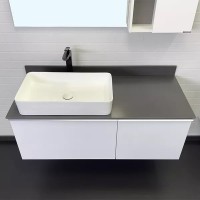 Тумба с раковиной Comforty Милан 120 подвесная, белая