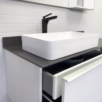 Тумба с раковиной Comforty Милан 120 подвесная, белая