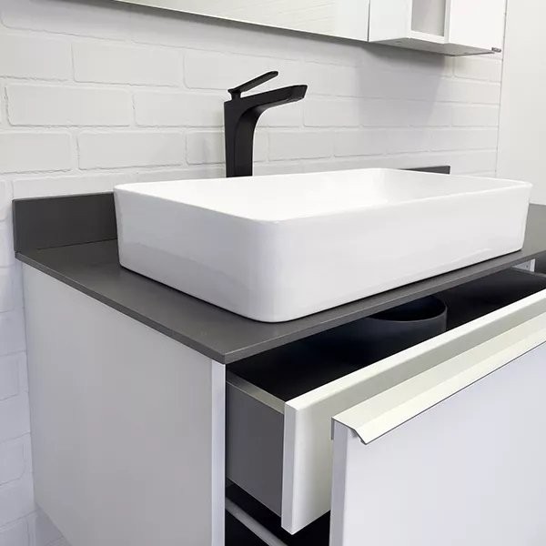 Тумба с раковиной Comforty Милан 120 подвесная, белая