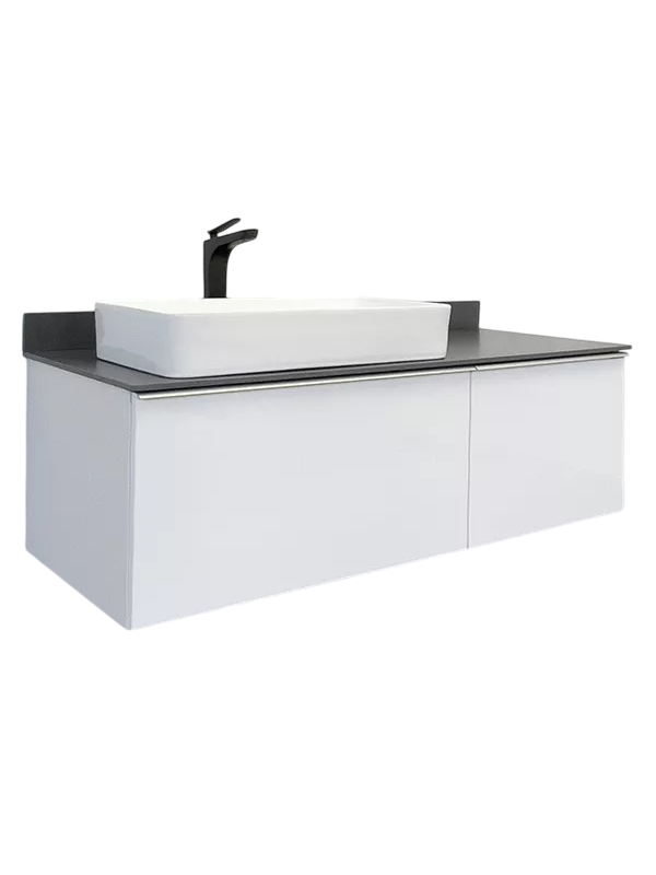 Тумба с раковиной Comforty Милан 120 подвесная, белая