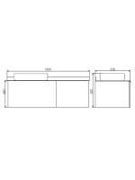 Тумба с раковиной Comforty Милан 120 подвесная, белая