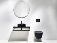 Унитаз подвесной Simas Trevi TR 18 black matt безободковый, с микролифтом, матовый черный