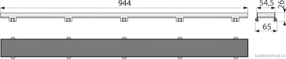Душевой трап (лоток) AlcaPlast APZ23 -950 95 см