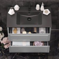 Мебель для ванной комнаты Opadiris Луиджи 90 серая матовая