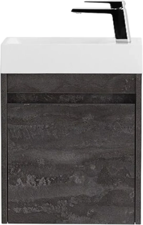 Тумба с раковиной Art&Max Family-M 50 подвесная, iron stone, с дверцей
