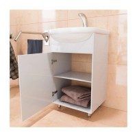 Тумба д/ванной "АлАн-45" белый  под ум. Уют-45