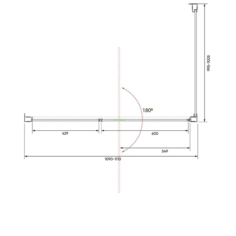Душевой уголок Veconi Rovigo RV-034B 110х100 см, профиль матовый черный, стекло прозрачное