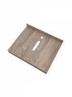 Столешница с раковиной Teymi Helmi 60 дуб кашмир, раковина Solli 41,  с белыми кронштейнами