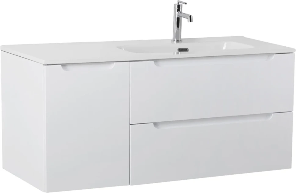 Тумба под раковину BelBagno Etna 120 R 2 ящика, дверца, bianco lucido