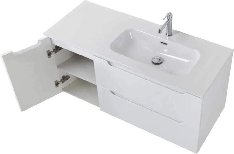 Тумба под раковину BelBagno Etna 120 R 2 ящика, дверца, bianco lucido