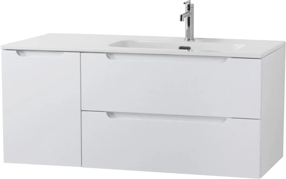 Тумба под раковину BelBagno Etna 120 R 2 ящика, дверца, bianco lucido