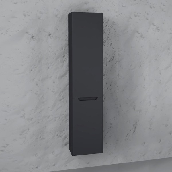 Шкаф пенал для ванной Laparet Sinergia антрацит