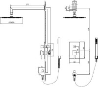 Душевой комплект RGW Shower Panels SP-54 С ВНУТРЕННЕЙ ЧАСТЬЮ