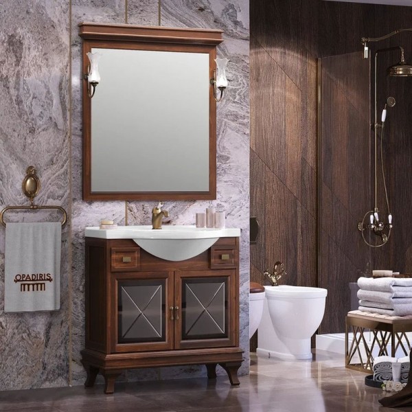 Мебель для ванной комнаты Opadiris Борджи 85 светлый орех