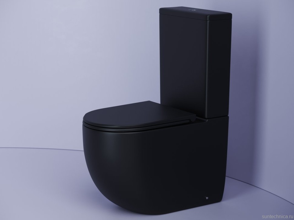 Унитаз-компакт напольный Ceramicanova Metropol CN4001MB черный матовый