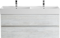 Мебель для ванной комнаты Cezares Molveno 46 120 legno bianco, с раковиной Cezares CZR-MIL-120-2-LVB