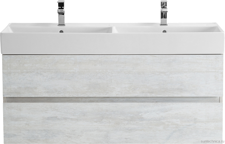 Мебель для ванной комнаты Cezares Molveno 46 120 legno bianco, с раковиной Cezares CZR-MIL-120-2-LVB