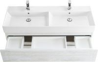 Мебель для ванной комнаты Cezares Molveno 46 120 legno bianco, с раковиной Cezares CZR-MIL-120-2-LVB
