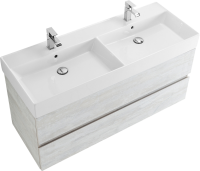 Мебель для ванной комнаты Cezares Molveno 46 120 legno bianco, с раковиной Cezares CZR-MIL-120-2-LVB
