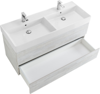 Мебель для ванной комнаты Cezares Molveno 46 120 legno bianco, с раковиной Cezares CZR-MIL-120-2-LVB