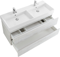 Мебель для ванной комнаты Cezares Molveno 46 120 legno bianco, с раковиной Cezares CZR-MIL-120-2-LVB
