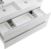 Мебель для ванной комнаты Cezares Molveno 46 120 legno bianco, с раковиной Cezares CZR-MIL-120-2-LVB