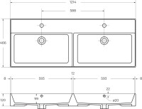 Мебель для ванной комнаты Cezares Molveno 46 120 legno bianco, с раковиной Cezares CZR-MIL-120-2-LVB