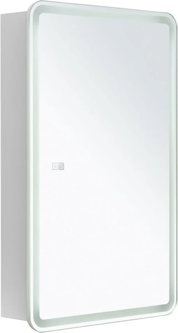 Зеркало-шкаф Aquanet Оптима 50х80 LED с подсветкой, с антизапотевателем, белый