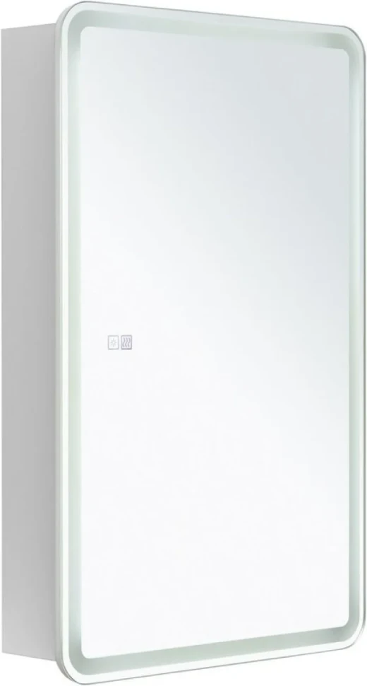 Зеркало-шкаф Aquanet Оптима 50х80 LED с подсветкой, с антизапотевателем, белый