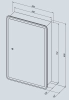 Зеркало-шкаф Aquanet Оптима 50х80 LED с подсветкой, с антизапотевателем, белый