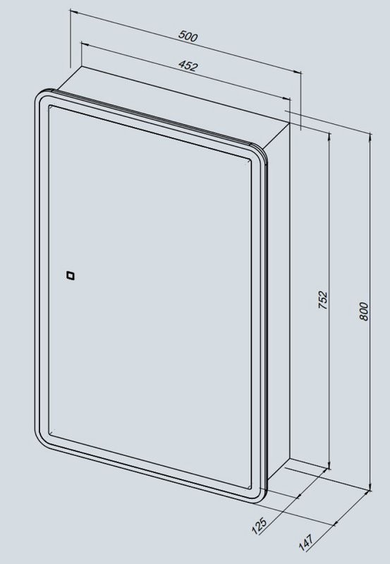 Зеркало-шкаф Aquanet Оптима 50х80 LED с подсветкой, с антизапотевателем, белый