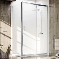 Душевой уголок Veconi Rovigo RV-072 140x90, профиль хром