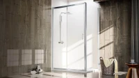 Душевой уголок Veconi Rovigo RV-072 140x90, профиль хром