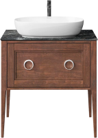 Тумба с раковиной KERAMA MARAZZI Plaza Classic Neo 80 напольная, орех, с раковиной Plaza PLR.wb.60