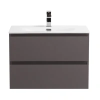 Тумба с раковиной BelBagno Kraft 60 подвесная, матовая темно-серая, раковина bb-8099-60