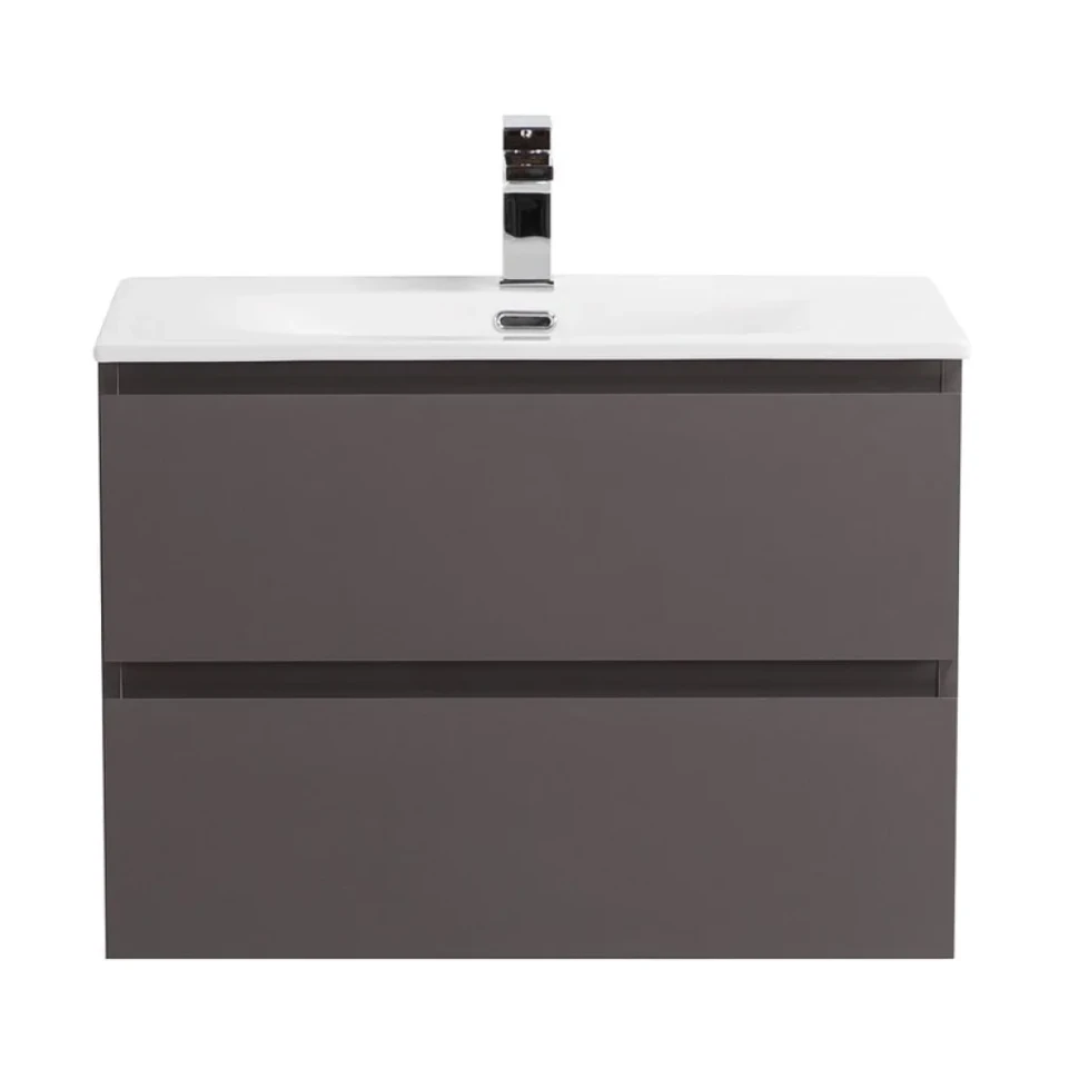 Тумба с раковиной BelBagno Kraft 60 подвесная, матовая темно-серая, раковина bb-8099-60