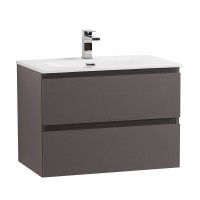 Тумба с раковиной BelBagno Kraft 60 подвесная, матовая темно-серая, раковина bb-8099-60